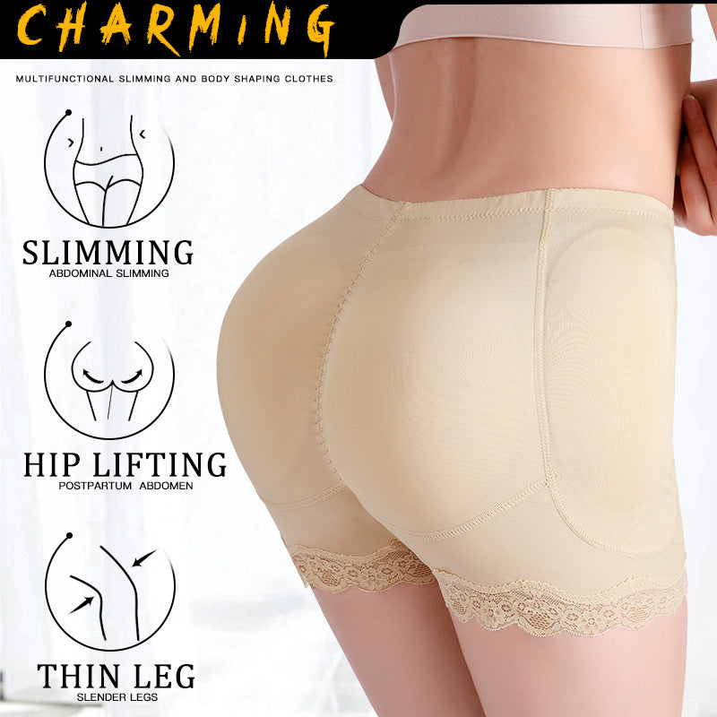 Abdominal pants women's hips and hips bottoming fake ass butt-lifting pants lace edge belt hip pad waist corset body sculpting underwear