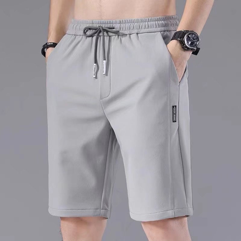 Men's loose large-size straight-leg overalls shorts black pants outdoor five-point pants casual shorts