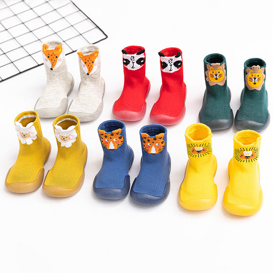 Children's tube breathable socks shoes non-slip floor shoes baby cartoon shoes baby indoor soft-soled toddler shoes