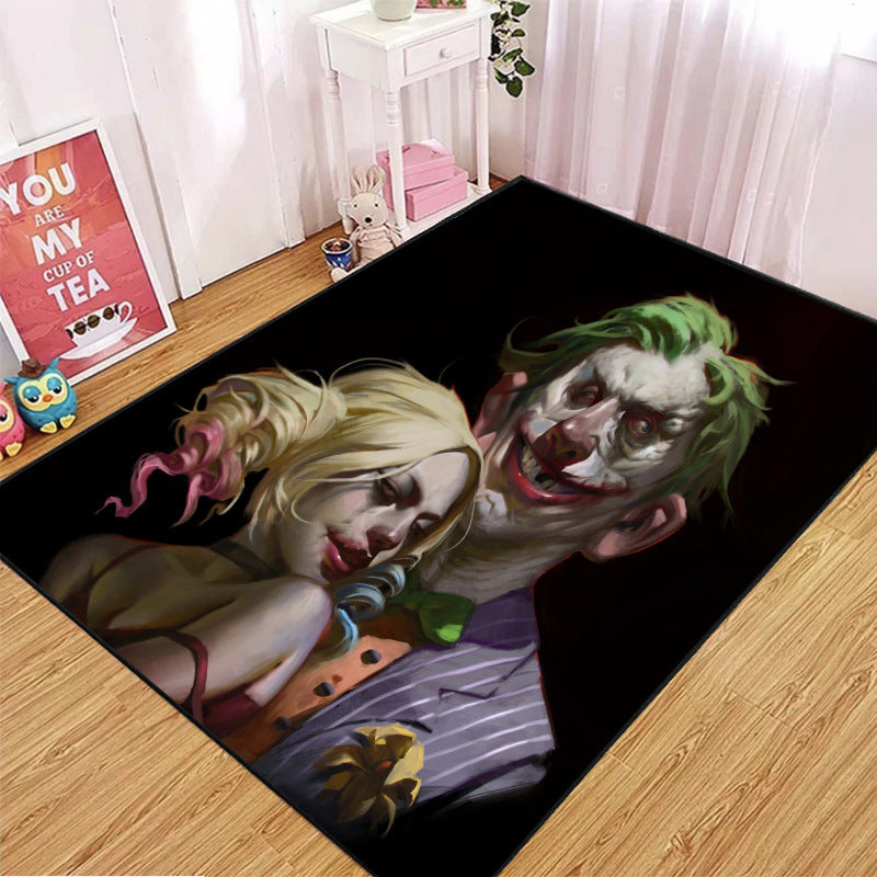 Cross-border Halloween Clown Carpet Stereo Vision Living Room Cradle Mat Holiday Gift Washable Door Mat