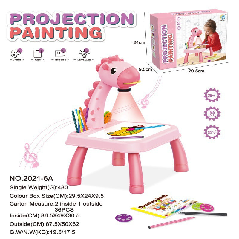 Children's cartoon deer projection painting toy