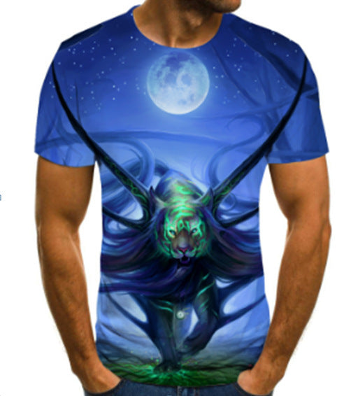 European and American new creative music art 3d digital printing short-sleeved T-shirt