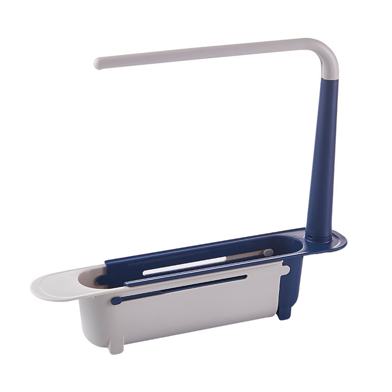 Kitchen sink rack supplies household large water filter drain basket rag under the sink retractable rack storage