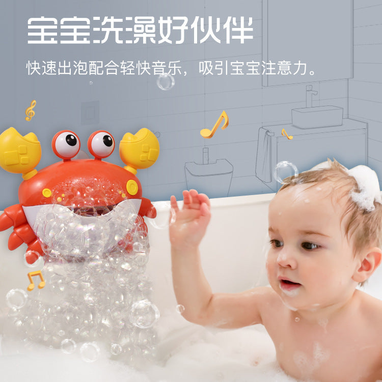 New Cross-border Bubble Toys Spitting Crab Baby Bathroom Bath Toy Bubble Machine Baby Gift Electric