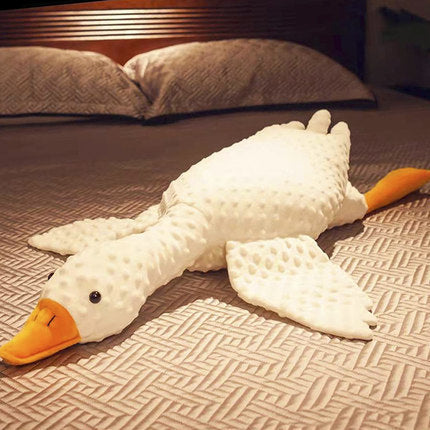 New cartoon net red big white goose doll pillow plush toy for children to comfort big goose duck doll ragdoll