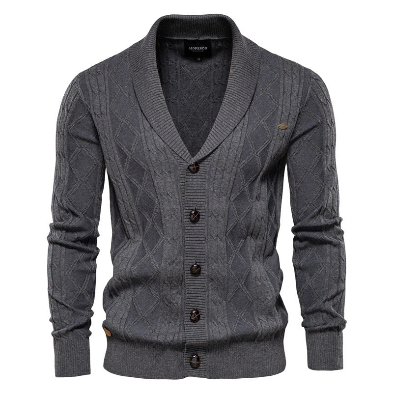 Japanese cardigan men's V-neck long-sleeved sweater jacket