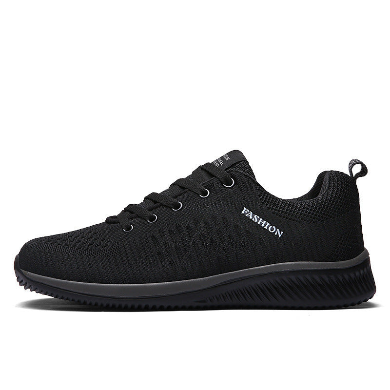 Men's shoes sports shoes autumn new trend flying woven breathable casual shoes men's running shoes