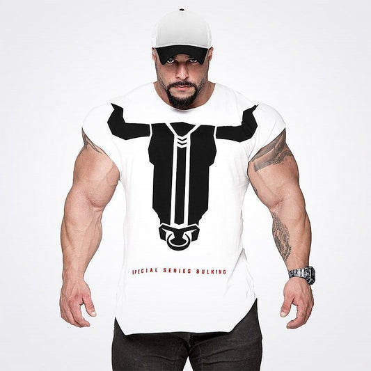 Muscle fitness brothers cotton vest men's sports running training thin sleeveless vest men's T-shirt