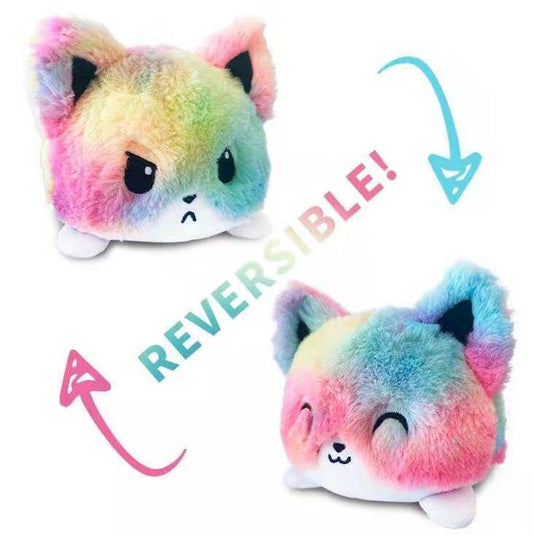 Reversible Flip Cat Turtle Plush Toy Soft Cute Animal Flip Unicorn Cat Doll