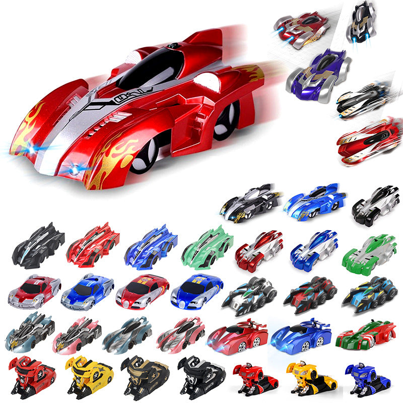 New Mini 2.4G Wall Climbing Car Remote Control Car Sound and Light Watch Remote Control Rechargeable Climbing Stunt Car Toy Car