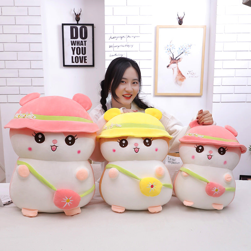 Cute hamster doll plush toy doll squirrel pillow gift backpack cute hamster doll