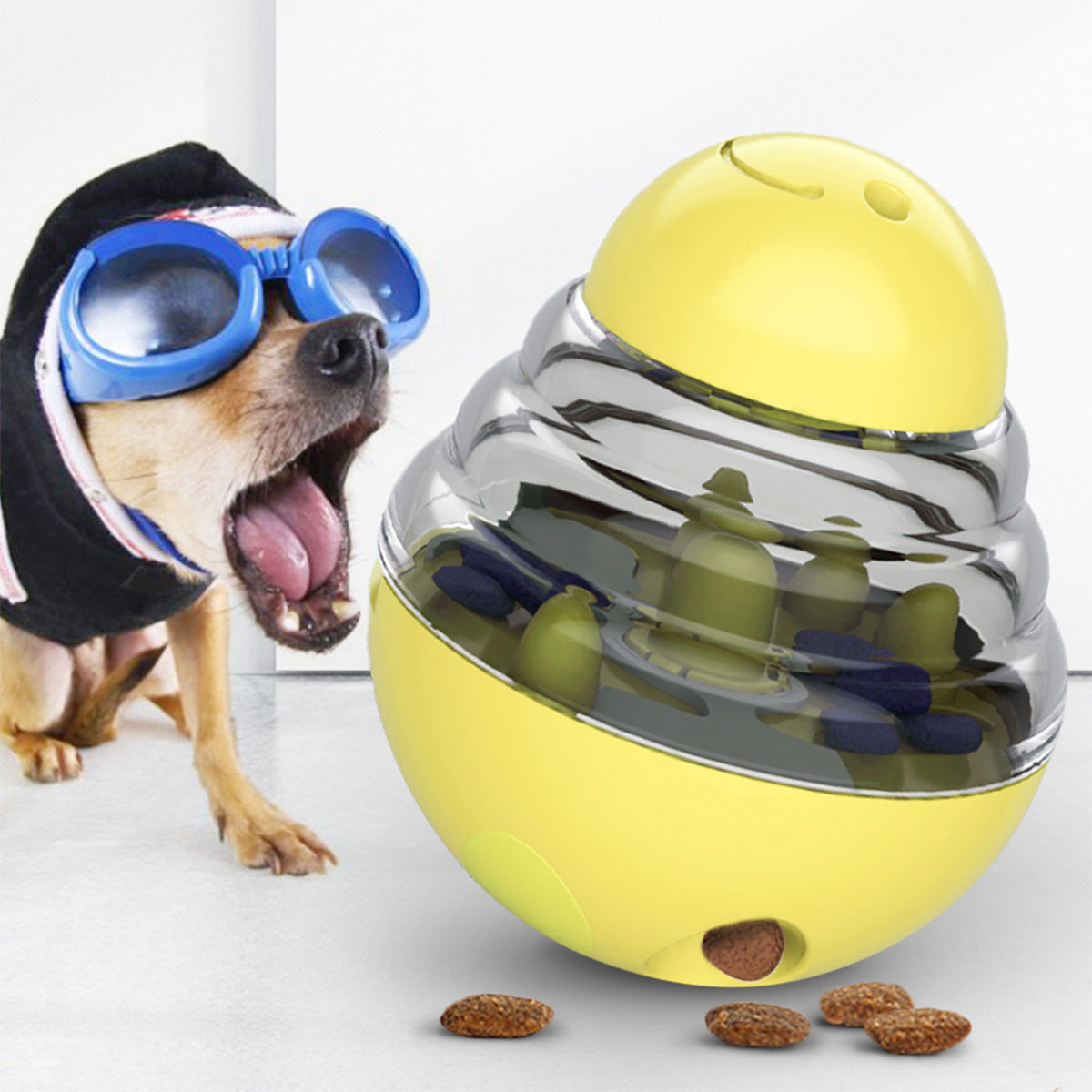 Food leaker tumbler ball balance car dog toy