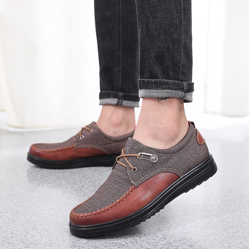 Low-top casual soft-soled men's single shoes