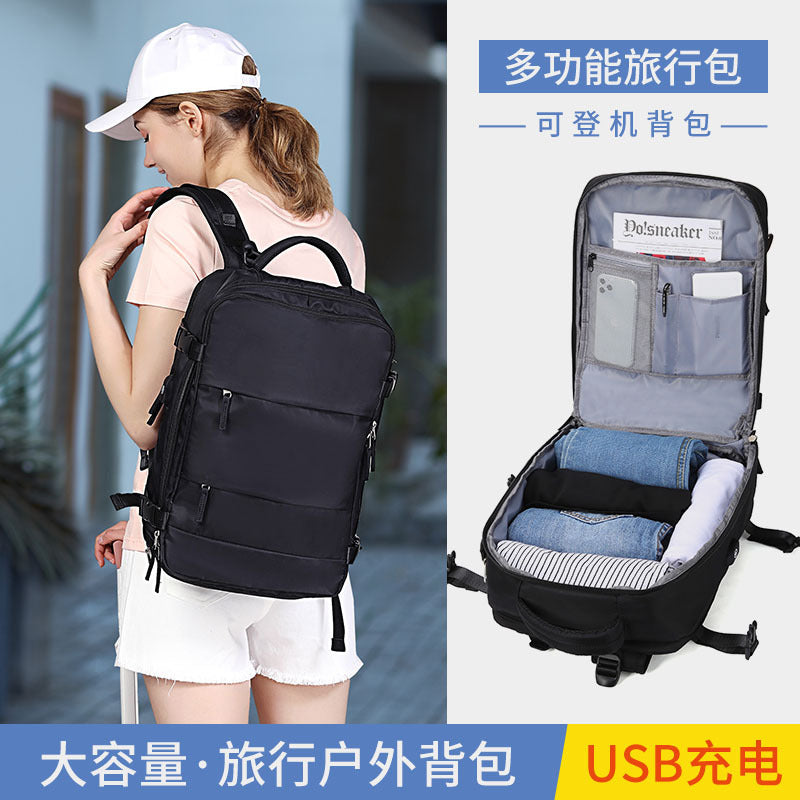 Cross-border new travel backpack super large capacity multi-functional luggage dry and wet storage backpack short-distance business trip mummy bag