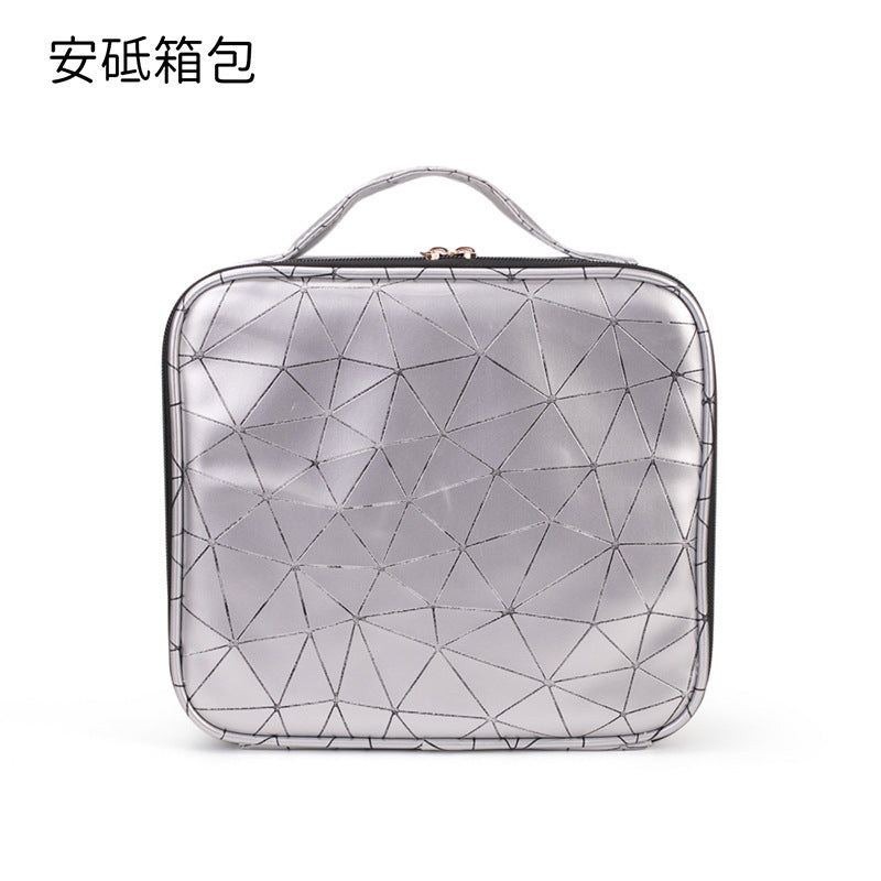 New partition storage cosmetic case portable marble cosmetic bag tattoo nail tool box