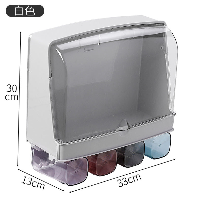 Cosmetic storage box hanging wall-mounted toilet hole-free dust-proof bathroom toilet skin care product rack