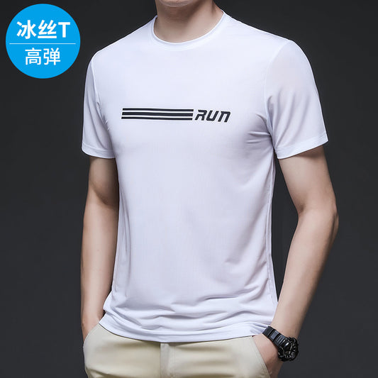 Korean version of the trend of summer sports top tide brand bottoming shirt casual t-shirt